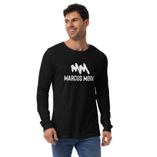 Load image into Gallery viewer, Marcus Mora (2023) Unisex Long Sleeve Tee | White Logo
