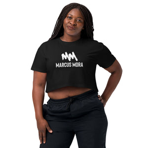 Marcus Mora (2023) | Women’s crop top | White Logo