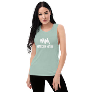 Marcus Mora (2023) | Ladies’ Muscle Tank | White Logo