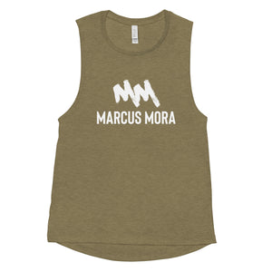 Marcus Mora (2023) | Ladies’ Muscle Tank | White Logo