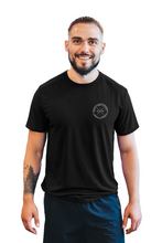 Load image into Gallery viewer, Music &amp; Fitness | Relaxed Tee | Black
